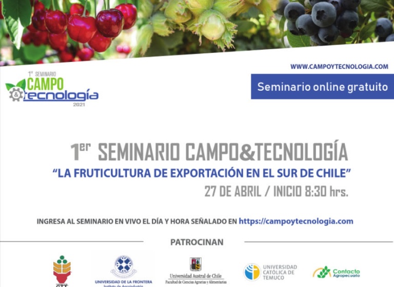 27 de abril: 1er Seminario Campo&Tecnología: "La Fruticultura de Exportación en el Sur de Chile"